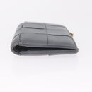 Bottega Veneta MAXI INTRECCIATO Small Cassette Wallet Leather Gray Auth 212005A-8