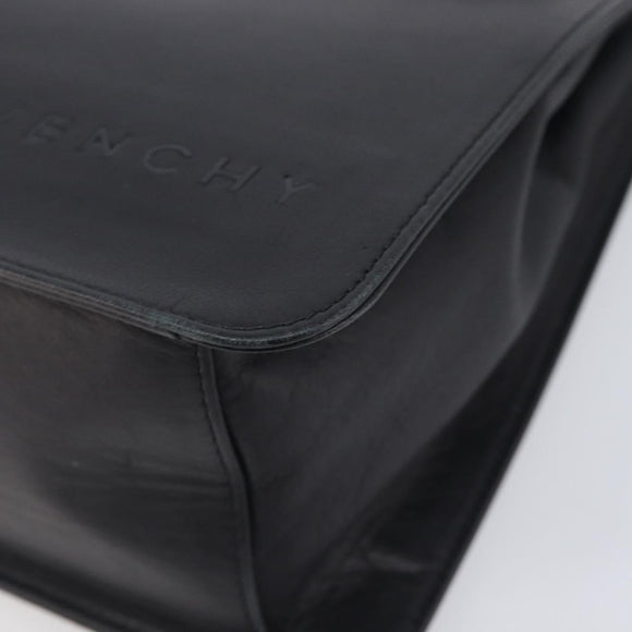 GIVENCHY Hand Bag Leather Black Auth 212010A
