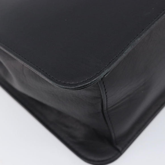 GIVENCHY Hand Bag Leather Black Auth 212010A
