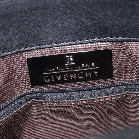 GIVENCHY Hand Bag Leather Black Auth 212010A