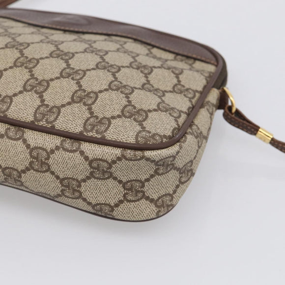 GUCCI GG Supreme Shoulder Bag PVC Beige Gold 007 115 6428 Auth 212018
