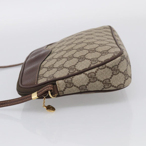 GUCCI GG Supreme Shoulder Bag PVC Beige Gold 007 115 6428 Auth 212018