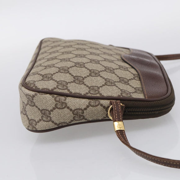 GUCCI GG Supreme Shoulder Bag PVC Beige Gold 007 115 6428 Auth 212018