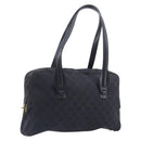 GUCCI GG Canvas Shoulder Bag Black Gold 90674 Auth 212019V-1