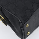 GUCCI GG Canvas Shoulder Bag Black Gold 90674 Auth 212019V-11
