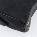 GUCCI GG Canvas Shoulder Bag Black Gold 90674 Auth 212019V-13