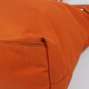 PRADA Tote Bag Nylon Orange Gold Auth 212022V-10