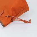 PRADA Tote Bag Nylon Orange Gold Auth 212022V-14