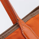 PRADA Tote Bag Nylon Orange Gold Auth 212022V-17