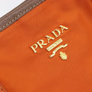 PRADA Tote Bag Nylon Orange Gold Auth 212022V-18