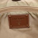 PRADA Tote Bag Nylon Orange Gold Auth 212022V-19
