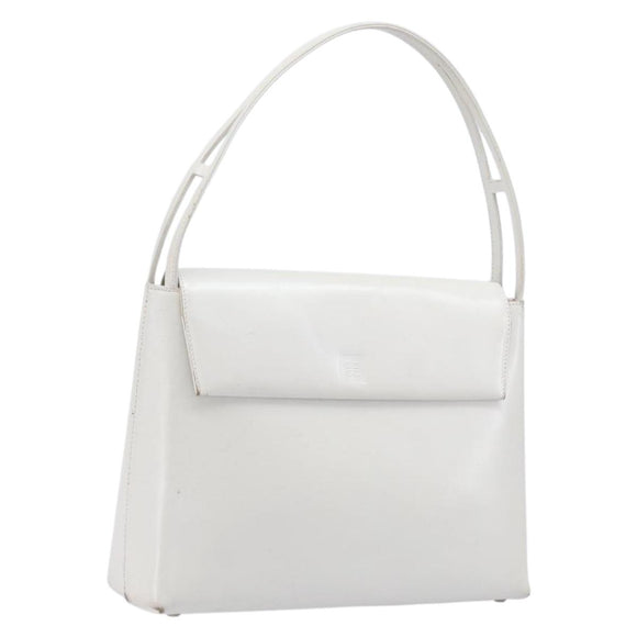GIVENCHY Shoulder Bag Leather White Auth 212025