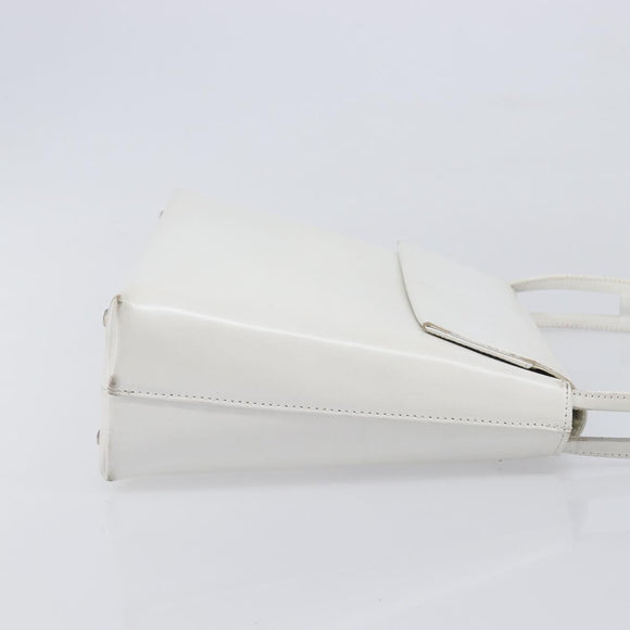 GIVENCHY Shoulder Bag Leather White Auth 212025