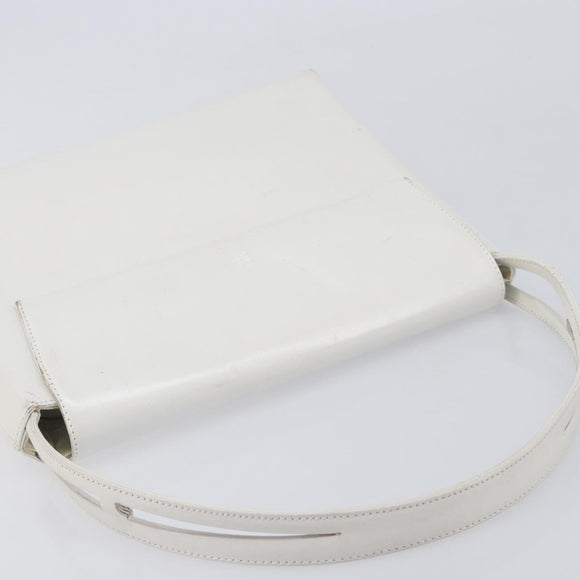 GIVENCHY Shoulder Bag Leather White Auth 212025