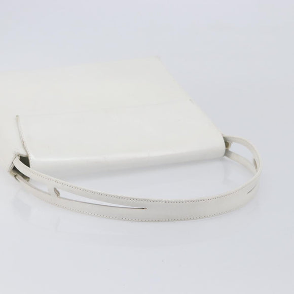 GIVENCHY Shoulder Bag Leather White Auth 212025