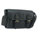 Polo Ralph Lauren Shoulder Bag Leather Green Gold Auth 212027A-1