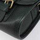 Polo Ralph Lauren Shoulder Bag Leather Green Gold Auth 212027A-11