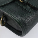 Polo Ralph Lauren Shoulder Bag Leather Green Gold Auth 212027A-12