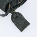 Polo Ralph Lauren Shoulder Bag Leather Green Gold Auth 212027A-15