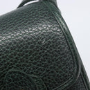 Polo Ralph Lauren Shoulder Bag Leather Green Gold Auth 212027A-16