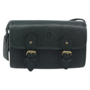 Polo Ralph Lauren Shoulder Bag Leather Green Gold Auth 212027A-2