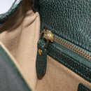 Polo Ralph Lauren Shoulder Bag Leather Green Gold Auth 212027A-24