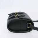 Polo Ralph Lauren Shoulder Bag Leather Green Gold Auth 212027A-4
