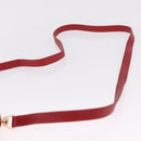 GUCCI Bamboo Hand Bag Leather 2way Red Gold 007 2032 0231 Auth 212032-10
