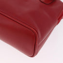 GUCCI Bamboo Hand Bag Leather 2way Red Gold 007 2032 0231 Auth 212032-15