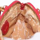 GUCCI Bamboo Hand Bag Leather 2way Red Gold 007 2032 0231 Auth 212032-19