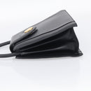 GIVENCHY Hand Bag Leather Black Gold Auth 212037-4
