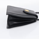 GIVENCHY Hand Bag Leather Black Gold Auth 212037-5