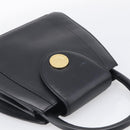 GIVENCHY Hand Bag Leather Black Gold Auth 212037-6