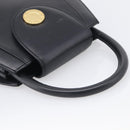 GIVENCHY Hand Bag Leather Black Gold Auth 212037-7