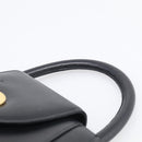 GIVENCHY Hand Bag Leather Black Gold Auth 212037-8