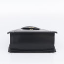 GIVENCHY Hand Bag Leather Black Gold Auth 212037-9