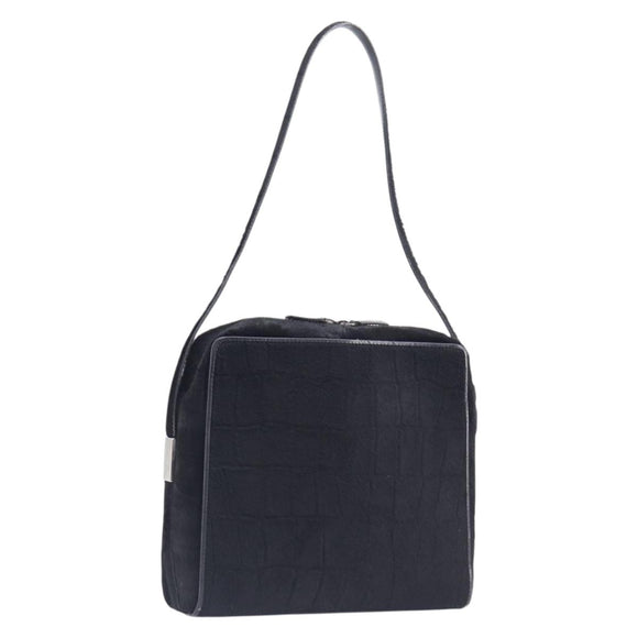 GUCCI Shoulder Bag Harako Leather Black Silver 001 2058 1758 5 Auth 212039