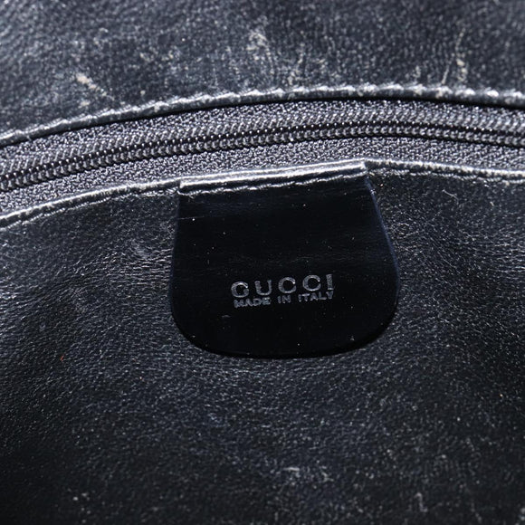GUCCI Shoulder Bag Harako Leather Black Silver 001 2058 1758 5 Auth 212039