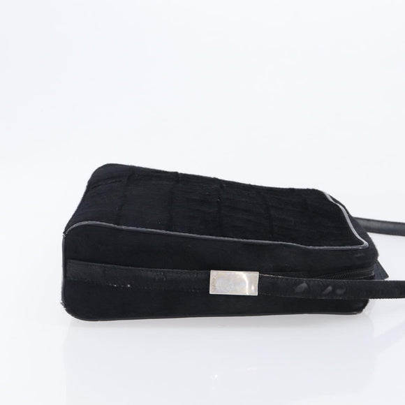 GUCCI Shoulder Bag Harako Leather Black Silver 001 2058 1758 5 Auth 212039
