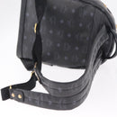MCM Vicetos Logogram Studs Backpack Leather Black Gold Silver Auth 212042-9