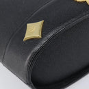 MCM Hand Bag Leather Black Gold Auth 212043-11