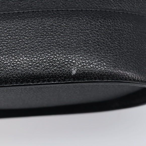 MCM Hand Bag Leather Black Gold Auth 212043