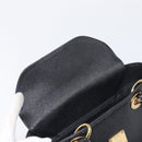 MCM Hand Bag Leather Black Gold Auth 212043-18