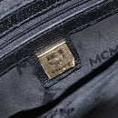 MCM Hand Bag Leather Black Gold Auth 212043-19
