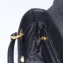 MCM Hand Bag Leather Black Gold Auth 212043-22