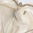 CHANEL New Travel Line Hand Bag Canvas 2way Beige Silver CC Auth 212044A-20