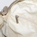 CHANEL New Travel Line Hand Bag Canvas 2way Beige Silver CC Auth 212044A-21