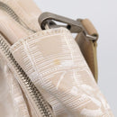 CHANEL New Travel Line Hand Bag Canvas 2way Beige Silver CC Auth 212044A-26
