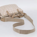 CHANEL New Travel Line Hand Bag Canvas 2way Beige Silver CC Auth 212044A-9