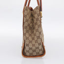 GUCCI GG Canvas Hand Bag Beige Gold 120895 Auth 212051-4